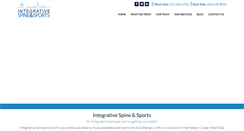 Desktop Screenshot of integrativespineandsports.com